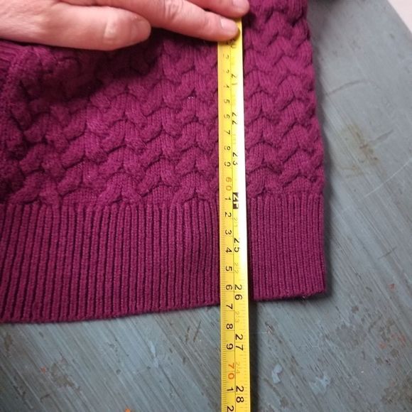 Charter Club Sweater Purple Knit Cardigan Tunic medium M cottagecore long Sleeve - Picture 7 of 10